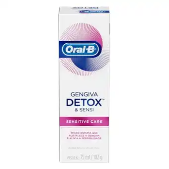 Supermercados Mateus Creme dental sensitive care oral-b gengiva detox caixa 102g oferta
