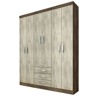 Benoit Guarda roupa / roupeiro casal barcellona milano 6 portas 3 gavetas mdp oferta