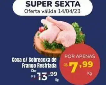 Barbosa Supermercados Coxa c/ Sobrecoxa de Frango Resfriada 1kg oferta