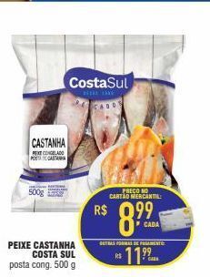Mercantil Rodrigues Peixe castanha costa sul posta cong. 500 g oferta