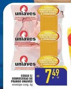 Mercantil Rodrigues Coxas c/ sobrecoxas de frango uniaves envelope cong. kg oferta