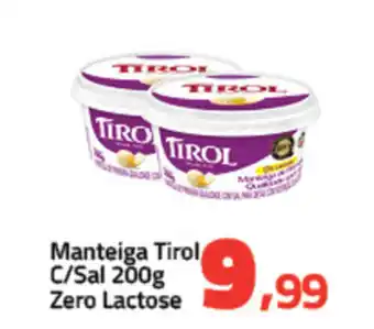 Manteiga Tirol c/Sal 200g Zero Lactose