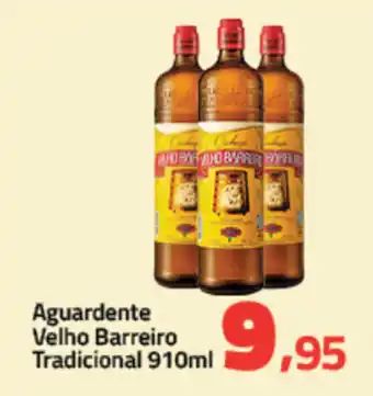 Aguardente Velho Barreiro Tradicional 910ml