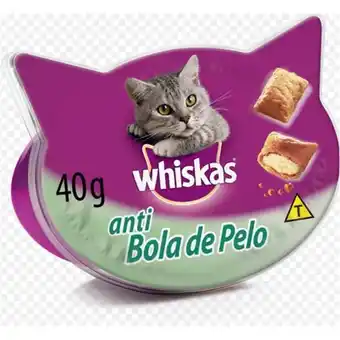 Racao p/gato whiskas temptation 40g anti bola pelo