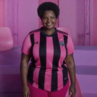 Adidas Camisa outubro rosa atlético mineiro feminina oferta