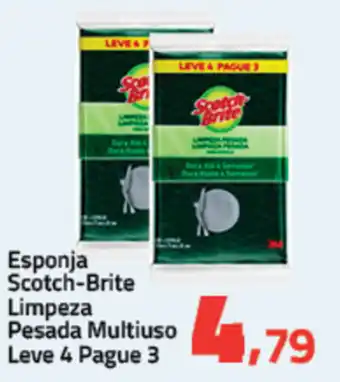 Rancho Bom Supermercados Esponja Scotch Brite Limpeza Pesada Multuso Leve 4 pague 3 oferta