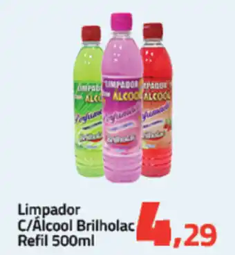 Limpador c/ Alcool Brilholac refil 500ml