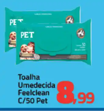 Rancho Bom Supermercados Toalha Umedecida Feelclean c/50 pet oferta