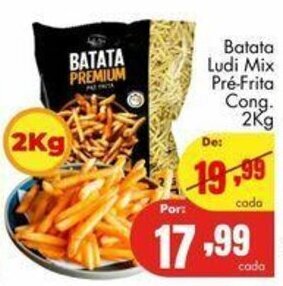 Batata Ludi Mix Pré-Frita Cong. 2kg