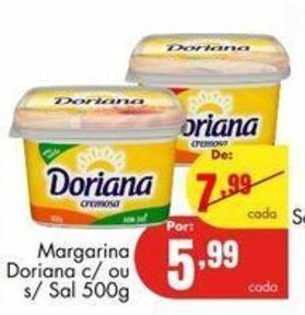 Margarina Doriana c/ ou s/ sal 500g