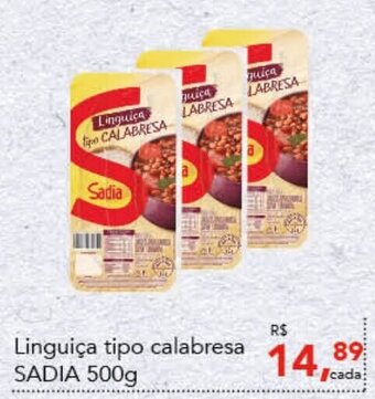 Cometa Supermercados Linguiça Tipo Calabresa Sadia 500g oferta