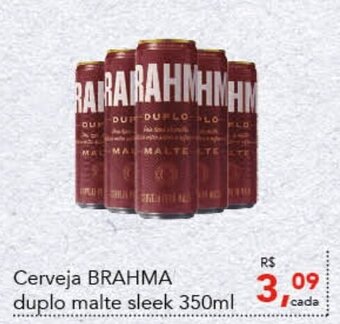 Cometa Supermercados Cerveja Brahma Duplo Malte Sleek 350ml oferta