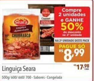 Supermercados Condor Linguiça Seara oferta