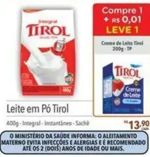 Supermercados Condor Leite em pó Tirol 400g oferta