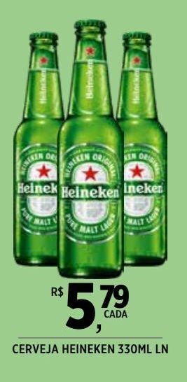 DB Supermercados Cerveja heineken 330ml ln oferta