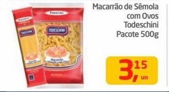 Tenda Atacado Macarrão de sêmola com ovos todeschini 500g oferta