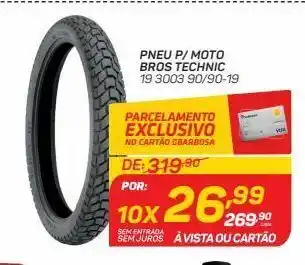 GBarbosa Pneu p/ moto bros technic 19 3003 90/90-19 oferta