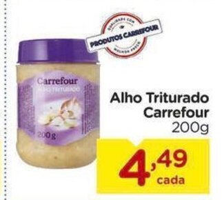 Carrefour Alho Triturado Carrefour 200g oferta