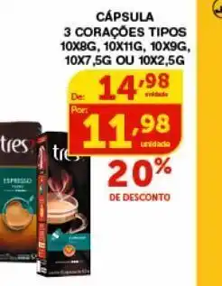 Roldão Cápsula 3 coraçoes tipos oferta