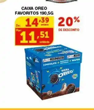 Roldão Caixa oreo favoritos 190,5g oferta