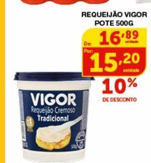 Roldão Requeijão vigor pote 500g oferta