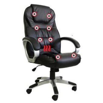 Leroy Merlin Cadeira presidente em couro pu pel-c2652 preta com massagem oferta