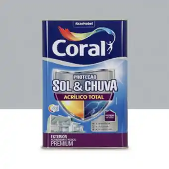 Leroy Merlin Tinta acrílica fosca proteção sol & chuva premium exterior colar de prata 18 l coral oferta