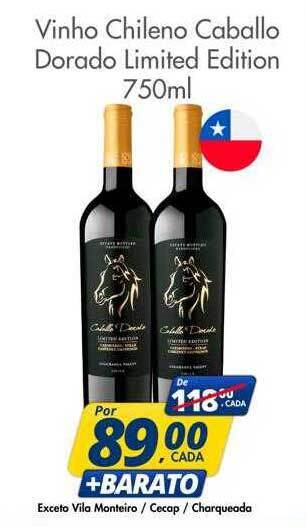 Delta Supermercados Vinho chileno caballo dorado limited edition oferta