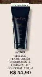 O Boticário Malbec flame loção desodorante hidratante corporal 200 ml oferta
