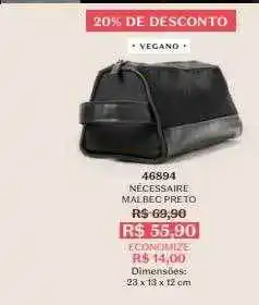 O Boticário Vegano nécessaire malbec preto oferta