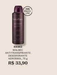 O Boticário Malbec antitranspirante desodorante aerossol oferta