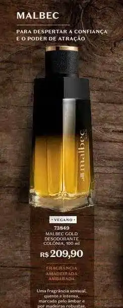 O Boticário Melbec gold desodorante colônia 100 ml oferta