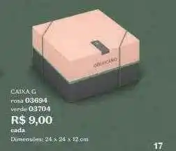 O Boticário Caixa g rosa 03694 verde 03704 oferta