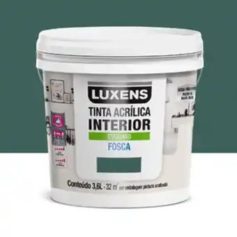 Leroy Merlin Tinta acrílica fosca standard interior verde nobre 3,6 l luxens oferta