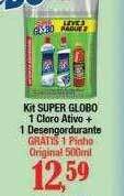Supermercados Unidos Kit super globo 1 cloro ativo + 1 desengordurante oferta