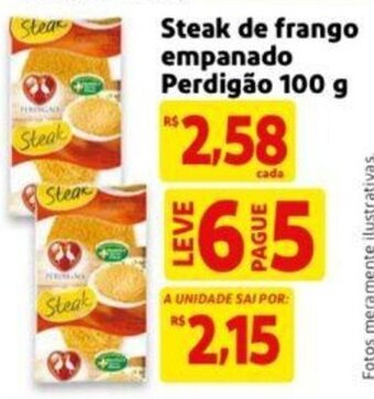 Extra Supermercado Steak de frango empanado Perdigão 100g oferta