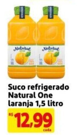 Extra Supermercado Suco refrigerado Natural One Laranja 1.5L oferta