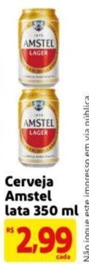 Extra Supermercado Cerveja Amstel lata 350ml oferta