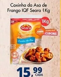 Delta Supermercados Coxinha da asa de frango IQF Seara 1kg oferta