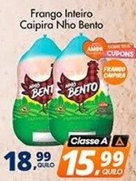 Delta Supermercados Frango inteiro caipira Nho Bento 1kg oferta