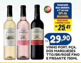 Bramil Supermercados Vinho Port. Pça. Dos Marqueses Tto/ Br/ Rosé Fino E Frisante 750ml oferta
