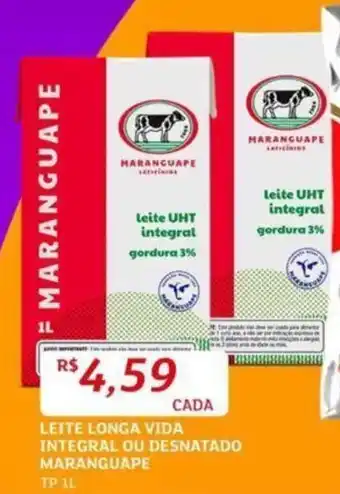 Assaí Atacadista Leite Longa Vida Integral Ou Desnatado Maranguape 1L oferta