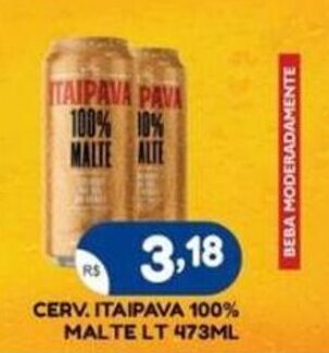 Bramil Supermercados Cerv. Itaipava 100% malte Lt 473ml oferta