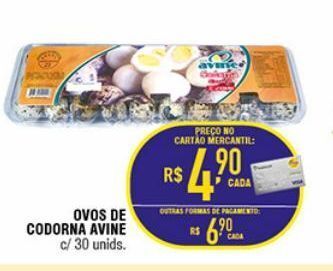 Ovos de codorna avine 30un