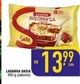 Mercantil Rodrigues Lasanha sadia 600g oferta
