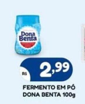 Fermento em pó Dona Benta 100g