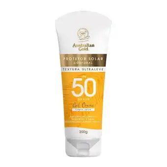 Farmácias Pague Menos Protetor solar corporal australian gold creme fps50 200g oferta
