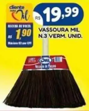 Bramil Supermercados Vassoura Mil. N3 Verm unid. oferta