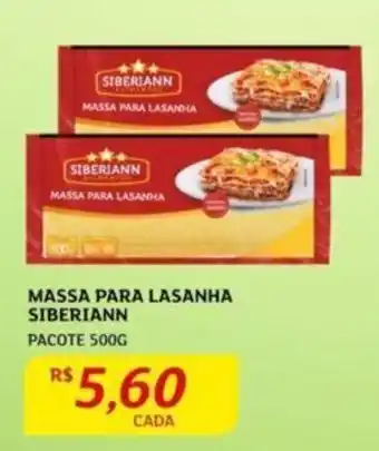 Assaí Atacadista Massa para Lasanha Siberiann 500g oferta