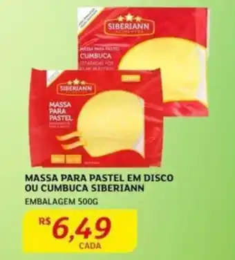 Assaí Atacadista Massa para Pastel em Disco ou Cumbuca Siberiann 500g oferta
